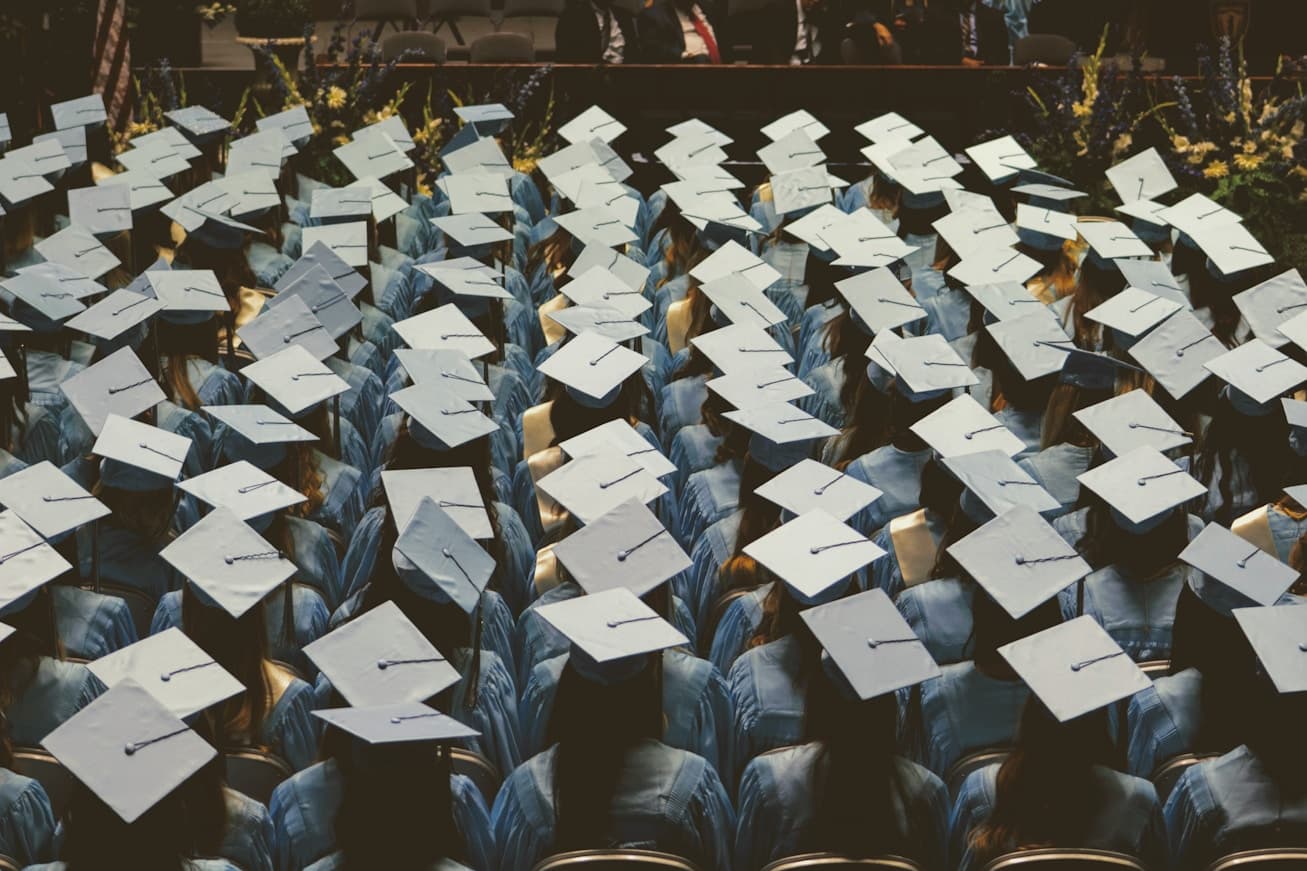 Image of bachelors students going to school